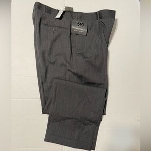 Jos. A. Bank Mens Dress Pants Charcoal 100% Wool Cuffed Pleated 38x293